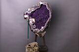 Giant Amethyst Geode with Metal Stand - Top Quality #232776-8